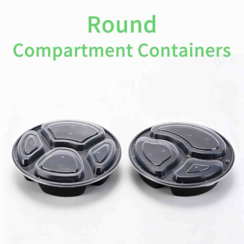 Round Compartment Containers