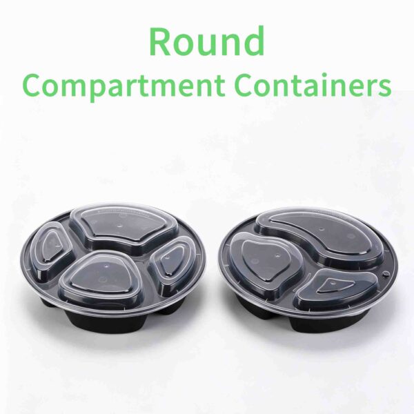 Round Compartment Containers