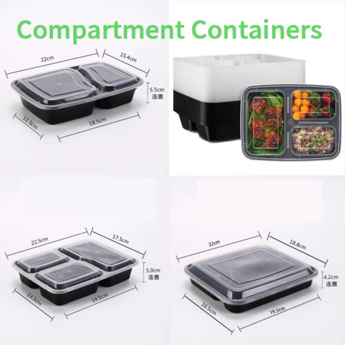 Compartment Containers with Lids